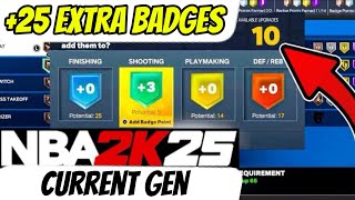 25 EXTRA BADGES ON 2K25 CURRENT GEN… [upl. by Suiramaj607]