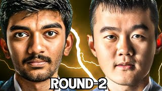 Ding Liren vs Gukesh – Round 2 FIDE Chess Championship Shocking Moments You Missed [upl. by Akienahs]