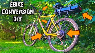 Converting an Old MTB to an EBike Using a Bafang Conversion Kit  700 Kit With Battery [upl. by Eliathan933]