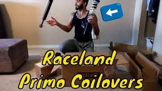 Raceland Primo Coilovers Unboxing  Mazda 3 [upl. by Nnahteb]