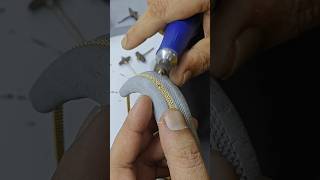 Gold machine chain cutting new design gold chain design jewellery shorts reels viral video [upl. by Ilarin]