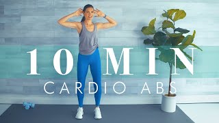 10 Minute Cardio Abs Workout  All Standing Low Impact Exercises [upl. by Lacombe]