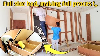 How to make bed at home  बेड कैसे बनाएं  bed making full proces beddesign [upl. by Tterb]