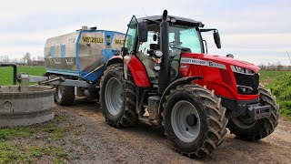 SPANDIMENTO LIQUAMEMassey Ferguson 6714sValzelli Cubex 140 qli [upl. by Neitsabes]