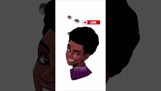 Spider Man Verse 3 Miles Morales Eyes Changing art shorts spiderman [upl. by Brocky]