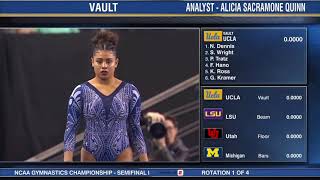 Sekai Wright 2019 Vault at NCAA Semifinals 97625 [upl. by Eniawtna]