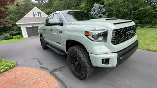 2021 Toyota Tundra TRD Pro Leveling Kit Ekstrom Design Coachbuilder 35” Nitto Ridge Grappler [upl. by Annazus]