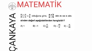 TYT MATEMATİK  RASYONEL SAYILAR SORU 2 [upl. by Idonna888]