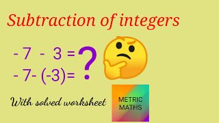 Subtraction of integers  explanation in malayalam [upl. by Imiaj]