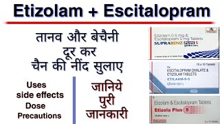 etizola plus 5 in hindi  etizolam and escitalopram oxalate tablets [upl. by Ruelle]