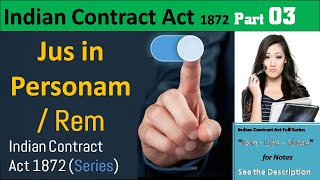 3  Jus in Personam Rem  Indian Contract Act 1872 [upl. by Ambrose]