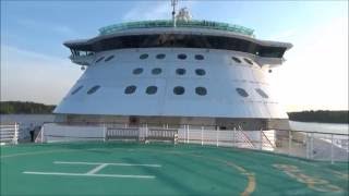 Serenade of the Seas in fjords leaving Stockholm [upl. by Hoagland270]