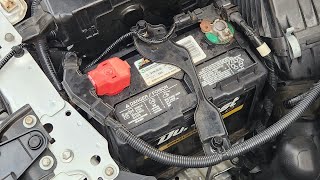 2015 honda CRV battery removalinstall [upl. by Annaerda623]