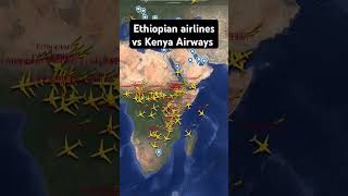 Ethiopian airlines vs Kenya Airways flightradar24 [upl. by Roth368]