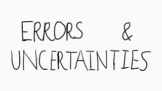 ALEVEL PHYSICS  ERRORS amp UNCERTAINTIES [upl. by Naj]