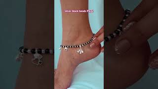 Beautiful silver black beads Payal 🤩🌸youtubeshorts viralvideo shorts [upl. by Maher]