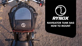 Rynox Navigator Tank Bag How to Mount [upl. by Jennilee]