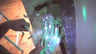 Fiber Optic Star Ceiling Installation Video in Drywall for Childrens Bedroom [upl. by Jenny]