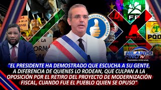 quotCulpan a la oposición por el retiro del proyecto de modernización fiscal cuando fue el puebloquot [upl. by Robinet617]