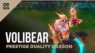 Prestige Duality Dragon Volibear  OPGG Skin Review  League of Legends [upl. by Eitsim]