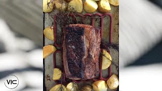 BIFE ANGOSTO AL HORNO CON PAPAS [upl. by Streeto]