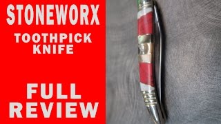 Stoneworx Stone Inlay Pocket Knife  I Review Crap [upl. by Accebor14]