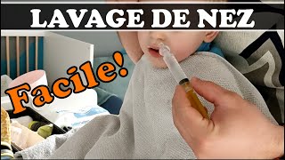 Lavage de nez enfant efficace en 20 secondes   explications [upl. by Airehc755]