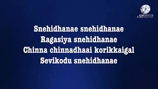 Snehithane Snehithane song lyrics song by Sadhana Sargam and Srinivas [upl. by Suirred]