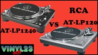 LP120 VS LP1240 Audiotechnica turntables RCA audio comparison [upl. by Malachy327]