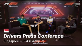 F1 Drivers Press Conference Group 2  SingaporeGP 2024 [upl. by Ahcilef712]