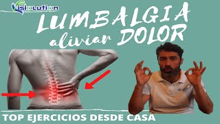 LUMBALGIA ALIVIAR el DOLOR DESDE CASA  Fisiolution [upl. by Eiramac]