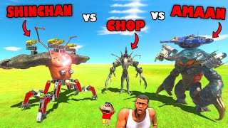 SHINCHAN vs CHOP vs AMAANT BATTLE LIVE UPGRADE UNITS in Animal Revolt Battle Simulator [upl. by Bette]