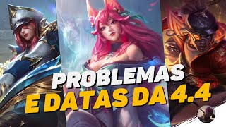 PROBLEMAS COM A ATUALIZAÇÃO 44 E DATAS  WILD RIFT [upl. by Gnoz306]