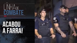 POLÍCIA SURPEENDE E ACABA COM BAILE FUNK QUE ATORMENTAVA MORADORES  LINHA DE COMBATE [upl. by Whang]