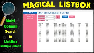 Magical Listbox in Excel Userform  Excel Vba Search and Display Result in Listbox [upl. by Gurias750]