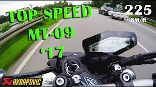 Top Speed Yamaha MT09 2017 225 kmh [upl. by Persas]