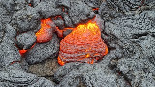 Pahoehoe Lava at Geldingadalur Eruption Iceland [upl. by Larrabee]