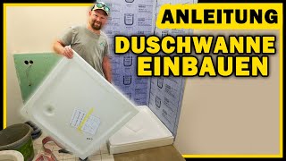 Anleitung DUSCHE SELBER EINBAUEN  Duschwanne mit Styroporträger  Home Build Solution [upl. by Hauhsoj]