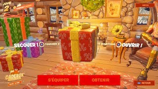 ON OUVRE LE CADEAU HIVERNAUX DU JOUR 2 SUR FORTNITE   RECOMPENSES GRATUITES [upl. by Vinaya53]