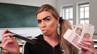 ASMR british chav does your nails in class 💅🏼 roleplay [upl. by Nilad]