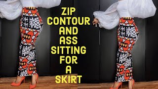 How to draft a pencil skirt with invisible dartzip contour and ass sitting Beginners friendly [upl. by Cully]