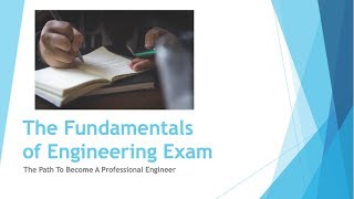 Beginning Engineers Fundamentals of Engineering Exam [upl. by Muller]