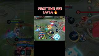 FIRST TIME USE LAYLA 🔥☠️ mobilelegends shorts mlbb layla [upl. by Crissy]