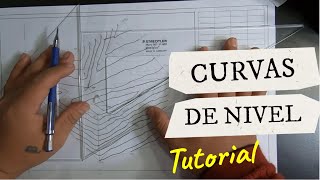 Curvas de nivel  dibujo técnico para topografía [upl. by Annaerdna852]