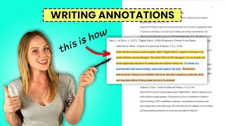 Write PERFECT Annotations for Your Annotated Bibliography [upl. by Jolyn]