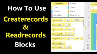 Understand The Concept Of Createrecords and Readrecords block of Applab [upl. by Albert]