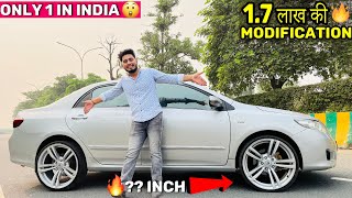 😱🔥Modified Toyota Corolla Altis में इतने बड़े Alloy Wheels CNG Fitted 😱17 लाख की Modification [upl. by Ardnoet]