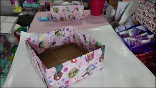 How to turn a Box into a Gift Basket  Great for All Gift Making Ideas How To Wrap a Box  giftbox [upl. by Uohk]