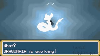 Pokemon Fire Red Dratini Evolves to Dragonair and to Dragonite [upl. by Namyw]