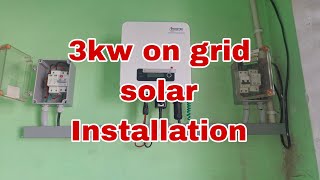 3kw on grid solar Installation solarpowerenergy [upl. by Aniehs624]